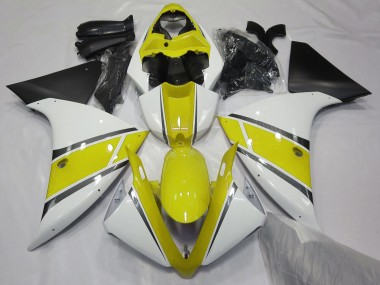 09-11 Bianco Lucido & Giallo R1 Carene Moto