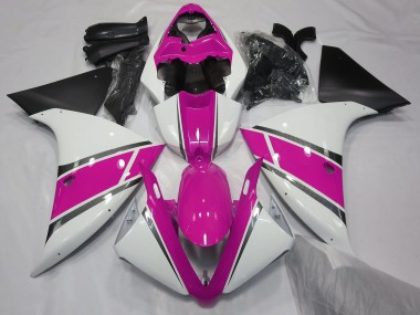09-11 Bianco Lucido & Rosa R1 Carene Moto