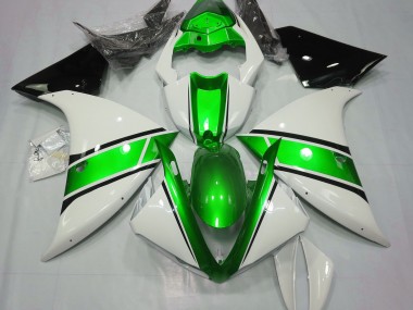 09-11 Bianco Lucido & Verde Metallizzato R1 Carene Moto
