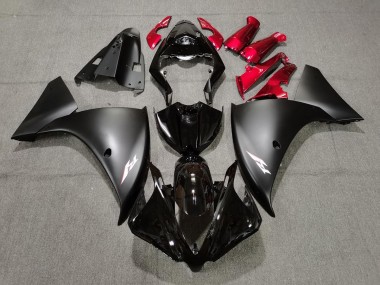 09-11 Nero Opaco & Rosso R1 Carene Moto