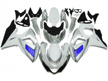 09-16 Argento Personalizzato & Bianco Con Nero GSXR 1000 Carene Moto