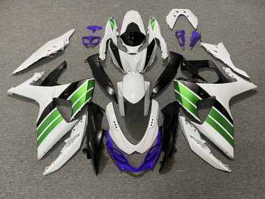 09-16 Bianco Lucido Verde Nero & Viola GSXR 1000 Carene Moto