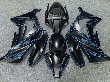 11-15 Fodera Nera Opaca & Blu ZX10R Carene Moto