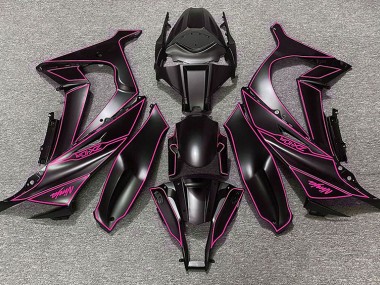 11-15 Fodera Nera Opaca & Rosa ZX10R Carene Moto