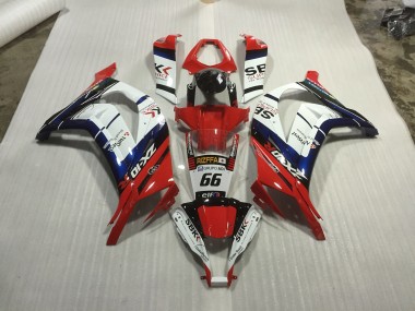 11-15 Rosso Blu & Bianco Corse ZX10R Carene Moto