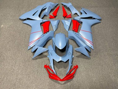11-24 Blu Cielo Opaco & Rosso GSXR 600-750 Carene Moto