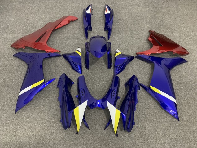 11-24 Blu Con Parti Inferiori Rosse GSXR 600-750 Carene Moto 11-24 Blu Con Parti Inferiori Rosse GSXR 600-750 Carene Moto