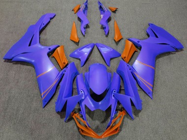 11-24 Blu Oceano Opaco & Arancione GSXR 600-750 Carene Moto