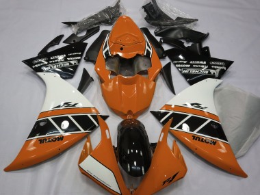 12-14 Arancio Lucido Bianco & Nero R1 Carene Moto