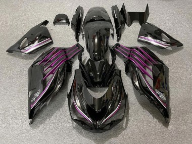 12-21 Nero Lucido & Rosa ZX14R Carene Moto