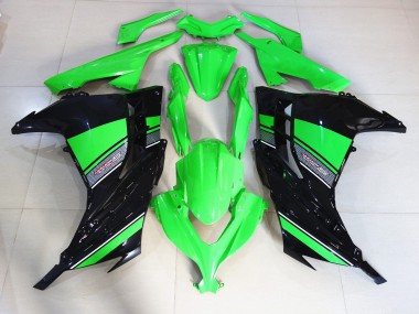 13-18 Nero & Verde Lucido Ninja 300 Carene Moto