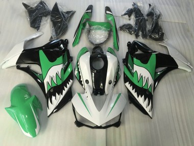 15-18 Squalo Verde & Bianco R3 Carene Moto