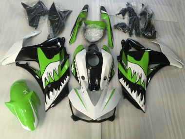 15-18 Verde Lime & Squalo Bianco R3 Carene Moto