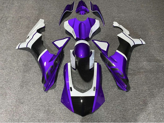 15-19 Accenti Viola & Fibra Di Carbonio R1 Carene Moto 15-19 Accenti Viola & Fibra Di Carbonio R1 Carene Moto