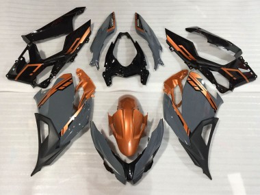 18-23 Nardo Grigio & Arancione Ninja 400 Carene Moto