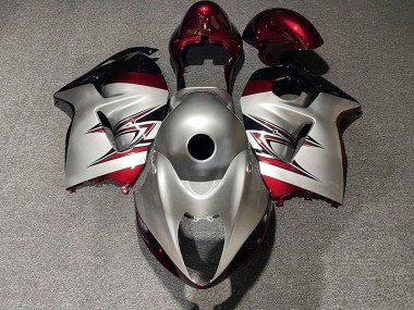 97-07 Argento Lucido & Rosso Confetto GSXR 1300 Carene Moto