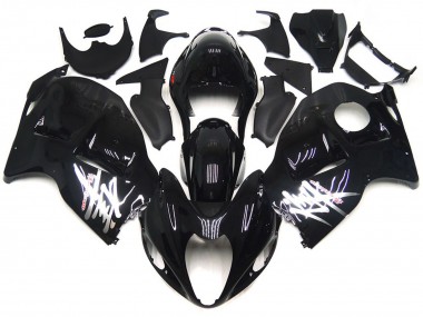 97-07 Nero Lucido Con Decalcomanie Argento GSXR 1300 Carene Moto