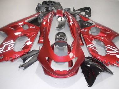 98-07 Decalcomanie Rosse & Bianche Lucide YZF600 Carene Moto