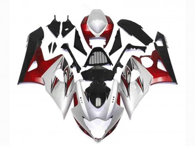 Kit Carena Moto Suzuki GSXR 1000 2005-2006 - Argento Rosso Nero