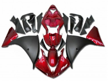 Carena Moto Yamaha YZF R1 2009-2011 - Rosso Nero Opaco