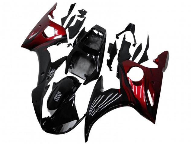 Kit Carena Moto Yamaha YZF R6 2003-2004 - Nero Lucido Rosso