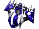 Carena Moto Yamaha YZF R6 2003-2004 - Blu Bianco Nero Lucido
