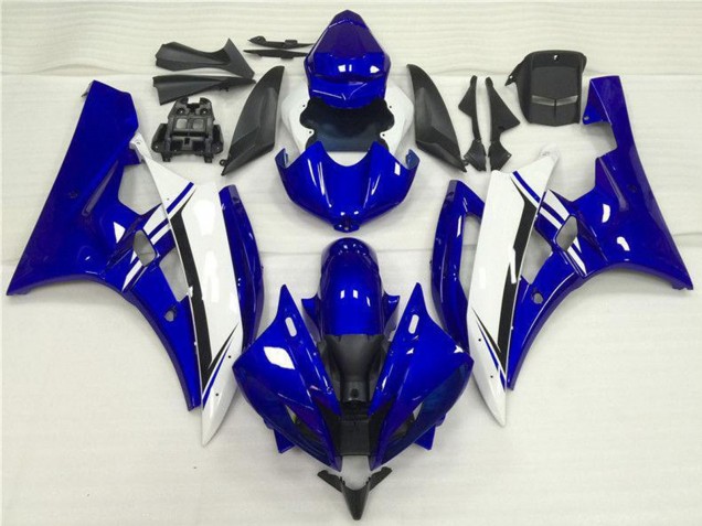 Carena Moto Yamaha YZF R6 2006-2007 - Blu Bianco Nero