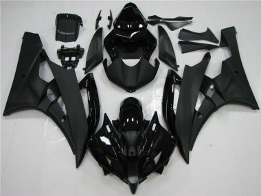 Carena Moto Yamaha YZF R6 2006-2007 - Nero Lucido Nero Opaco