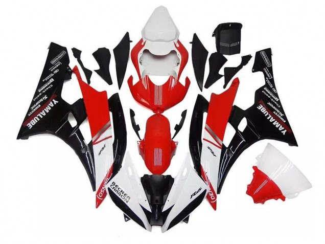 Carena Moto Yamaha YZF R6 2006-2007 - Bianco Rosso Nero