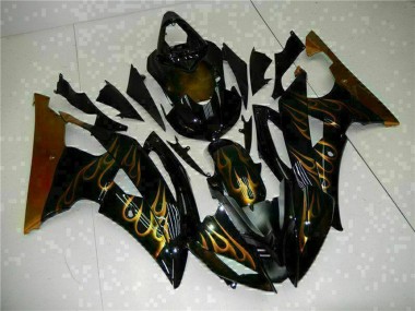Carena Moto Yamaha YZF R6 2008-2016 - Nero Lucido Oro Fiamma