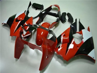 Carena Moto Kawasaki ZX6R 2000-2002 - Bianco Rosso Nero Lucido