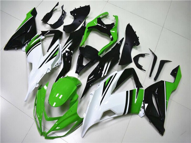 Carena Moto Kawasaki ZX6R 2013-2018 - Verde Bianco Nero Lucido
