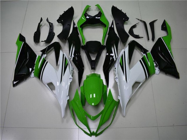 Carena Moto Kawasaki ZX6R 2013-2018 - Verde Bianco Nero Lucido
