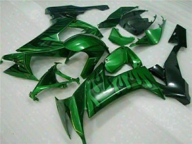 Carena Moto Kawasaki ZX10R 2008-2010 - Nero Lucido Verde Fiamma