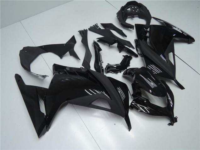 Carena Moto Kawasaki Ninja 300 EX300R 2013-2024 - Nero Lucido Nero Opaco