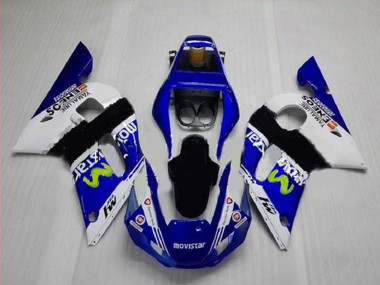 Carena Moto Yamaha YZF R6 1998-2002 - Bianco Blu Nero MoviStar ENEOS Yamalube