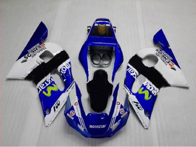 Carena Moto Yamaha YZF R6 1998-2002 - Bianco Blu Nero MoviStar ENEOS Yamalube