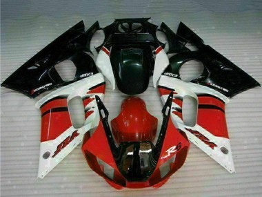 Carena Moto Yamaha YZF R6 1998-2002 - Bianco Rosso Nero Lucido