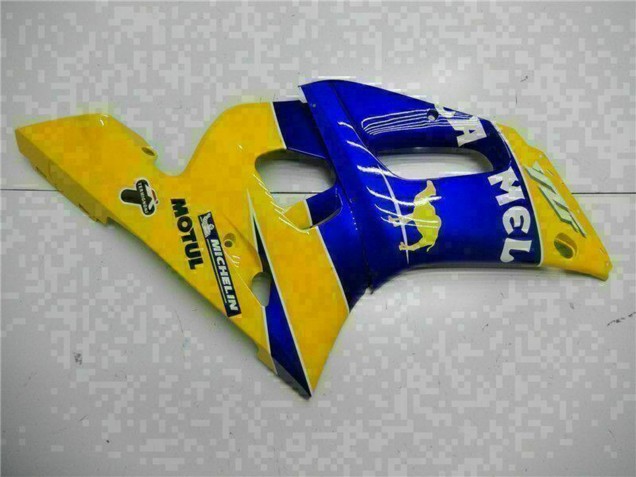 Carena Moto Yamaha YZF R6 1998-2002 - Giallo Blu Bianco Cammello Motul