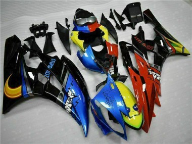 Carena Moto Yamaha YZF R6 2006-2007 - Giallo Blu Rosso Nero Lucido Squalo