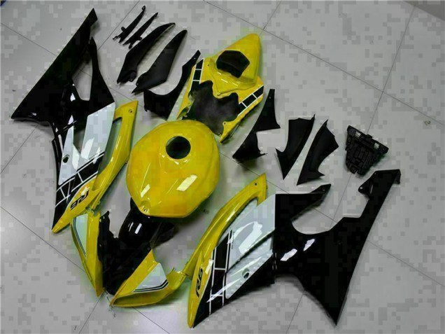 Carena Moto Yamaha YZF R6 2008-2016 - Giallo Bianco Nero Lucido