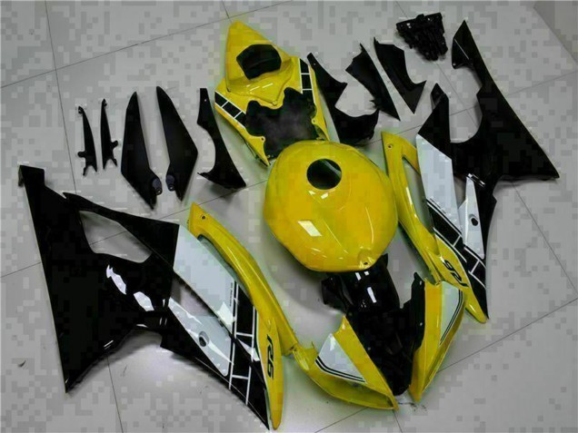 Carena Moto Yamaha YZF R6 2008-2016 - Giallo Bianco Nero Lucido