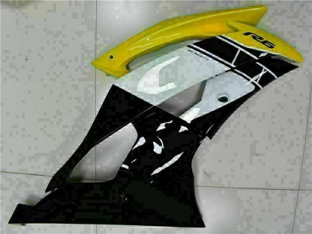 Carena Moto Yamaha YZF R6 2008-2016 - Giallo Bianco Nero Lucido