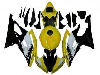 Carena Moto Yamaha YZF R6 2008-2016 - Giallo Bianco Nero Lucido