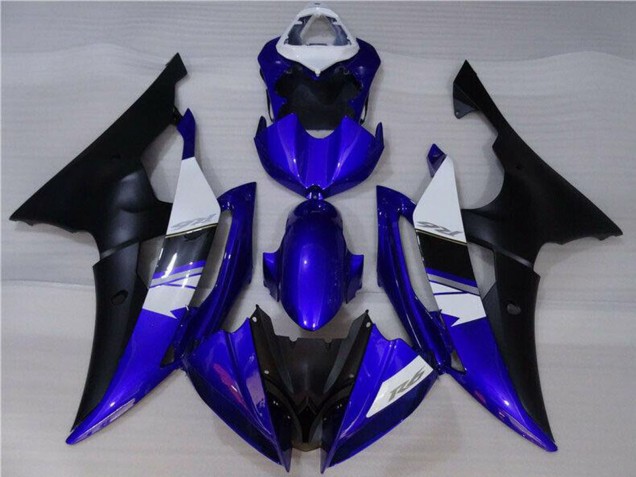 Carena Moto Yamaha YZF R6 2008-2016 - Bianco Blu Nero Opaco