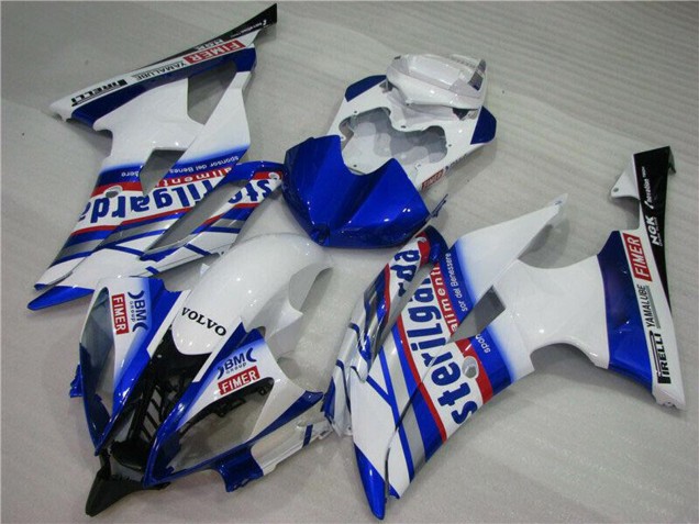 Carena Moto Yamaha YZF R6 2008-2016 - Bianco Blu Rosso Sterilgarda Volvo Fimer Yamalube