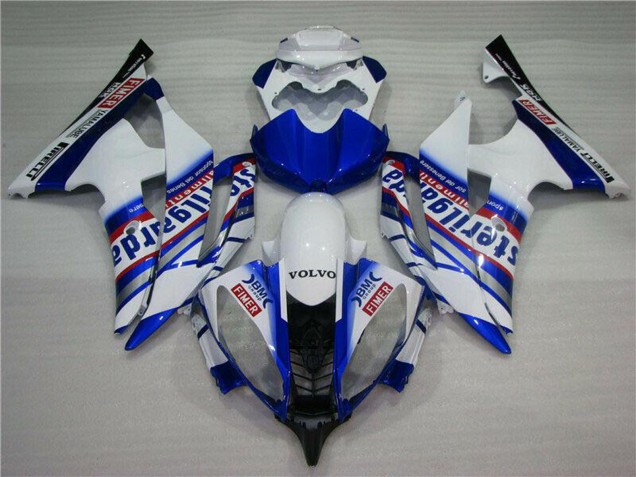 Carena Moto Yamaha YZF R6 2008-2016 - Bianco Blu Rosso Sterilgarda Volvo Fimer Yamalube