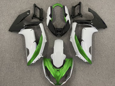 Carene Moto Kawasaki Ninja 650R 2009-2011 - Bianco Verde Nero Opaco