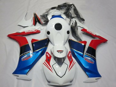 Carene Moto Honda CBR1000RR 2012-2016 - Bianco Rosso Blu Motul