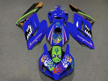 Carene Moto Honda CBR1000RR 2004-2005 - Blu Verde Arancia Nero Squalo